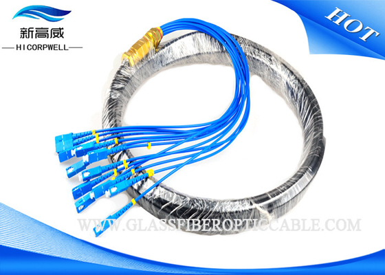 Trança ótica da fibra preta de Paintcoat FC, cabos de remendo das fibras óticas do IEC 60794