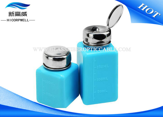 HDPE azul da garrafa 250ml do distribuidor do álcool das ferramentas de testes da fibra de 120ml 180ml