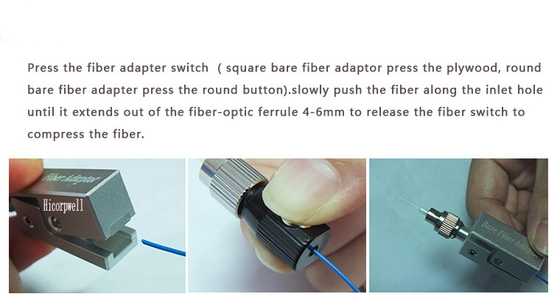 Adaptador de fibra ótica desencapado da cor da prata do quadrado do metal do SC, adaptador do cabo de fibra ótica