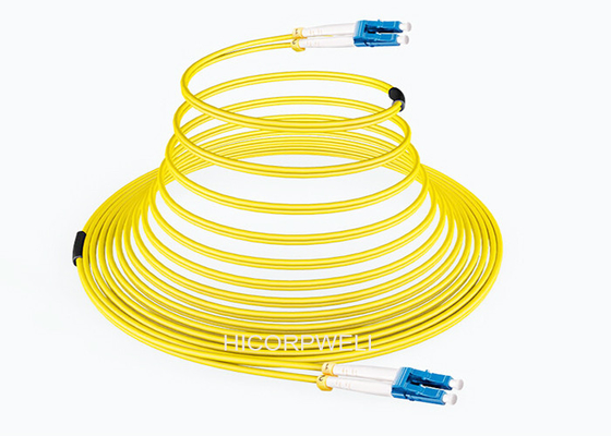 FTTH LC - comprimento do cabo de remendo 1m do cabo ótico da fibra de vidro da manutenção programada DX do LC 3m 5m