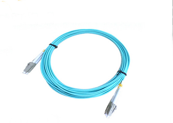 As FO azuis remendam o tipo LC UPC do conector do comprimento 20M 30M 50M do cabo OM3 1C 2C LSZH