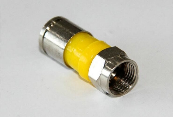 Conector masculino impermeável da compressão de BNC para o conector do ouro do cabo RG59/CCTV