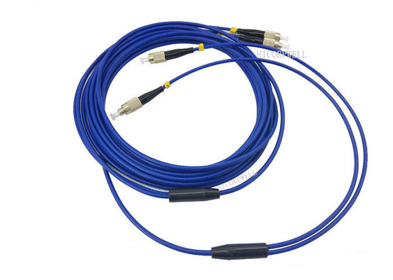 3m / 5m cabo blindado do remendo da fibra da manutenção programada de 2 núcleos, cabo de remendo do duplex do ST do SC do LC FC