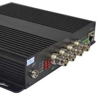 4 transmissor da fibra do porto HD-SDI com Ethenet &amp; Bidi RS485