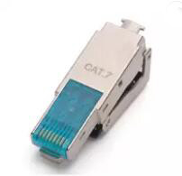 CAT7 a tomada modular 8p8c rj45 do ftp Toolless protegeu o conector macho 10GB