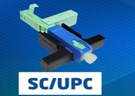 Verde azul do conector rápido do SC APC UPC dos componentes da fibra ótica da perda da inserção de FTTH