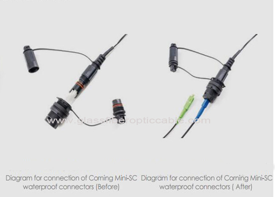 os cabos do remendo da fibra ótica do comprimento de 100M personalizaram conectores do SC APC