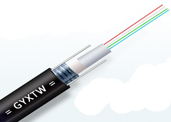 GYXTW 4F afrouxam o ℃ da temperatura -40~80 da operação dos cabos da fibra ótica do tubo