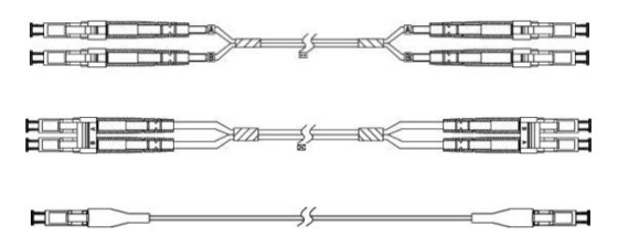 FTTH LC - comprimento do cabo de remendo 1m do cabo ótico da fibra de vidro da manutenção programada DX do LC 3m 5m