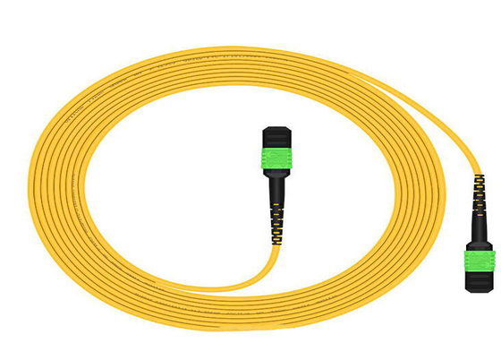 Ligação em ponte 2m do conector fêmea do cabo da fibra ótica MPO (6ft) OS2 9/125 24 únicos modos do núcleo