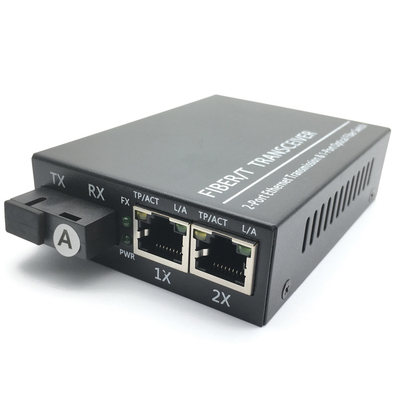 Ethernet do transceptor 20KM 1SC 2 RJ45 850nm 1310nm 1550nm da fibra ótica do IEC 60794