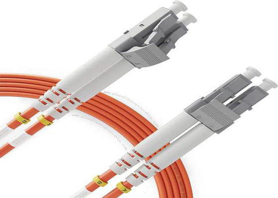 Qualidade  LC / UPC OM2 Duplex 3.0mm PVC Duplex Patch Cord , 3m / 5m LC FC SC ST SM Fiber Optic Cable fábrica