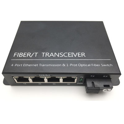 Qualidade  SC 2 RJ45 Fiber Optic Transceiver 850nm 1310nm 1550nm Single Mode 10 / 100m fábrica