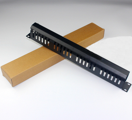Caixa plástica da terminação de Ofc do metal, gestão do cabo da montagem em rack de 19 polegadas 1 U