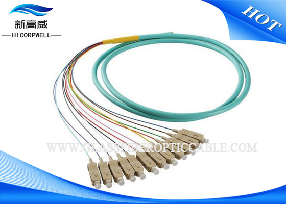 Multi único modo 9 125 da trança simples da fibra do SC OM3 com o revestimento de PVC de LSZH/