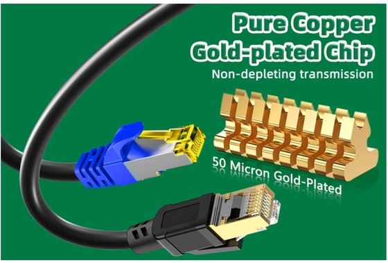 Cable Ethernet portátil de 4 vias FTP RJ45 Cat5e com estação de vídeo e áudio