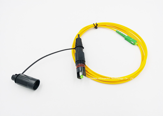O remendo exterior Dustproof da fibra ótica cabografa o mini conector do SC/adaptador IP67
