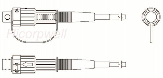 Conector masculino do SC dos conectores fêmeas da manutenção programada dos cabos do remendo da fibra ótica do IP 67 mini