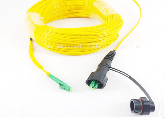 O cabo tático da armadura do LC de 2 núcleos, IP67 obstrui o cabo de remendo da fibra ótica OS1