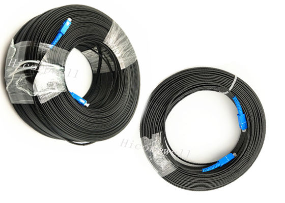 Cabo de fibra óptica de vidro com diâmetro externo de 6,5-6,8mm, cor preta, monomodo/multimodo para aplicações industriais versáteis