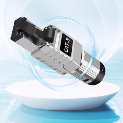 Cable de Ethernet Cat8 de cobre e prata trançado CAT8 SFTP RJ45 Network Patch Audio Cable