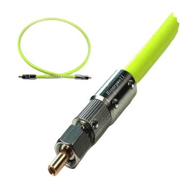 D80 Fiber Optic Cable with 200μm to 800μm Core Diameters Featuring Sapphire and Air Gap Protection and Precisely Polished D80 Fiber Connectors