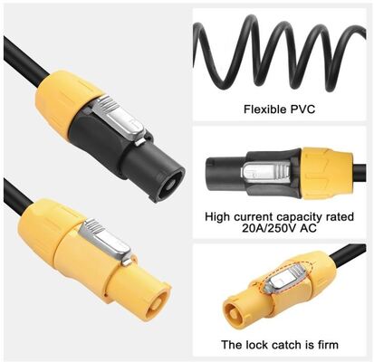 Display de áudio LED Multi Micrófono 4 8 12 16Xlr 24 32 48 canais Cabos de áudio Cabos ópticos Powercon