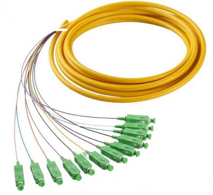 Revestimento do PVC LSZH do único modo 0.9mm da palavra simples 9/125 da trança OM1 OM2 OM3 da fibra ótica de G652 G657