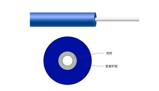 0,9 da fibra de vidro apertada do amortecedor da distribuição cabos óticos 2KM GJFJV-02 para uma comunicação interna