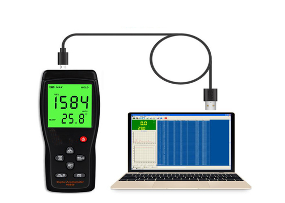 Calibre do anemômetro do dispositivo de medição da velocidade do vento de Poratble com luz da parte traseira do LCD
