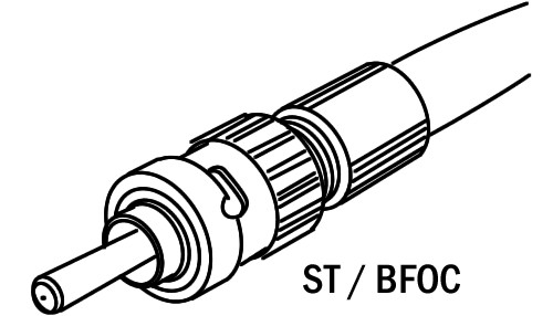 Conector de fibra ótica plástico do ST BFOC de ST-025 ST-10 ST-20