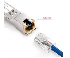 10 100 1000 transceptor do cobre 100M RJ45 SFP de BASE-T