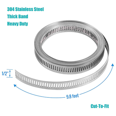 Braçadeiras de aço inoxidável da engrenagem de sem-fim para vários tipos mangueiras de exaustão pneumáticas