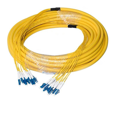 cabo de fibra ótica empacotado manutenção programada Singlemode 24C do remendo do cabo de ramo do ST do SC FC do LC da ligação em ponte de 2.0mm