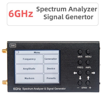 35 a 4500 sinal portátil Genertor para Wi-Fi, 2G do analisador de espectro do megahertz SA6 6GHz, 3G, 4G, LTE, CDMA, DCS, G/M, GPRS