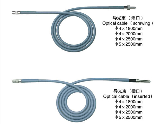 Cabo ótico de pacote de fibra do endoscópio/cabo claro Wolf Compatible Fiber Optical Cable para a LUZ FRIA SOURC do diodo emissor de luz
