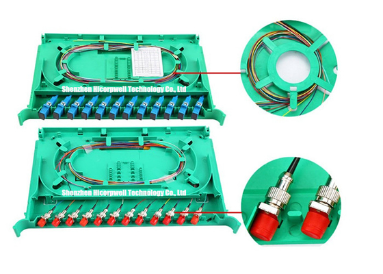 12 TIPO portuário caixa terminal do SC LC FC do painel de remendo de fibra da fibra ótica de FTTH