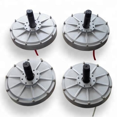0.3kW Gerador de ímã permanente de fluxo axial de baixo binário com rotor interno (rotação do eixo, fios fixos da casca do motor do gerador de ímã permanente)