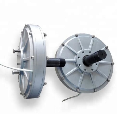 0.3kW Gerador de ímã permanente de fluxo axial de baixo binário com rotor interno (rotação do eixo, fios fixos da casca do motor do gerador de ímã permanente)