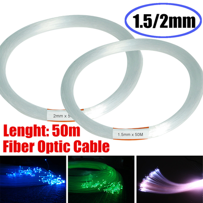 fibra ótica clara desencapada plástica do guia de iluminação PMMA do pacote de fibra de 0.75mm POF